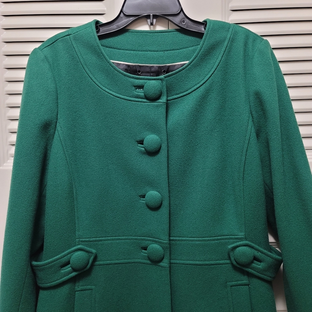 Banana Republic Wool Blend A-line Republic Green Coat - XL - Picture 3 of 10